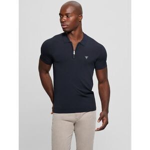 Guess NWT Dane Zip Polo Smart Blue XL